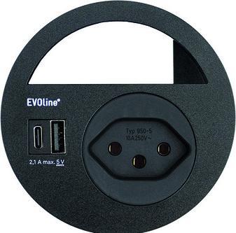 Evoline Circle 80 Steckdose CH, 10 A/USB