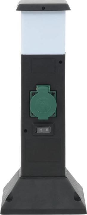 Produktbild vidaXL Aussensteckdose mit Lampe und Erdspiess 2-fach 16 x 16 x 39,5cm (2x, CEE 7/3)