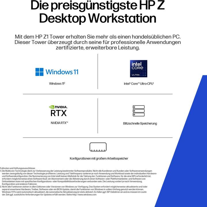 Produktbild HP Z1 G1i (1000 GB, 32 GB, Intel Core Ultra 7 265)