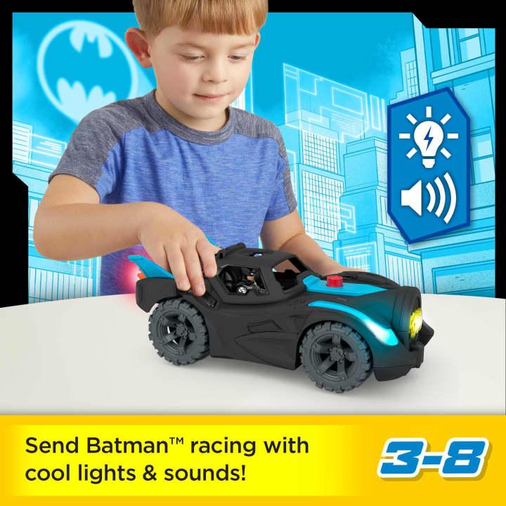 Actual product image Imaginext DC Super Friends Batman Batmobile with lights and sounds