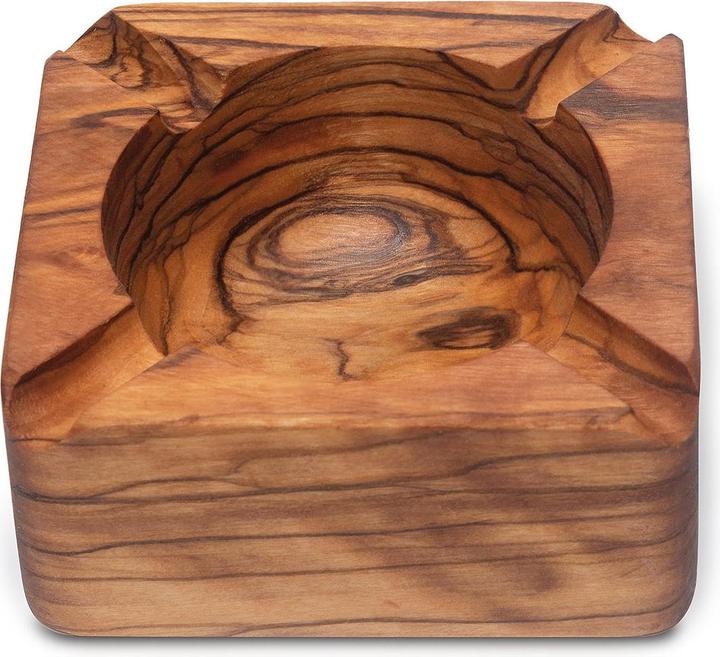 Image du produit Natura Punto Cendrier, 9 x 9 x 4 cm, bois d'olivier