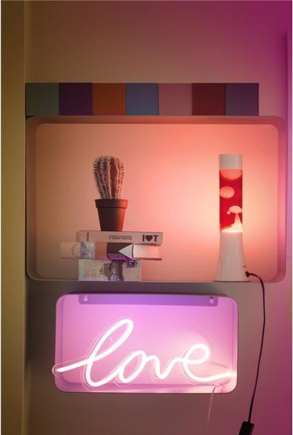 Image du produit Fisura Mini lampe à lave rouge et blanche