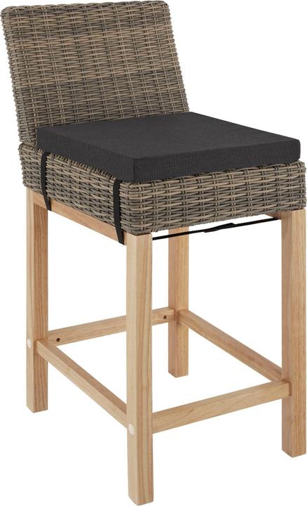 Produktbild tectake Rattan Bartisch Lovas mit 4 Stühlen Latina (161 x 64.50 x 99.50 cm)