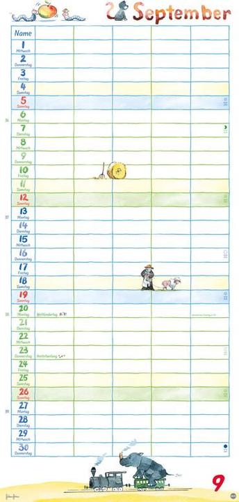 Image du produit Heye Familienplaner 21x45cm 5spaltig (21 x 45 cm)