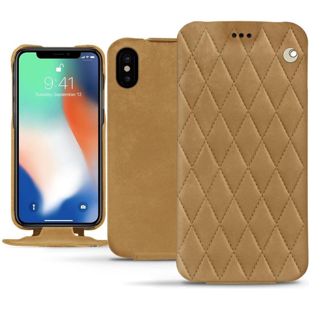 Thumbnail - Noreve Lederschutzhülle vertikal (Apple iPhone XS Max), Smartphone Hülle, Braun