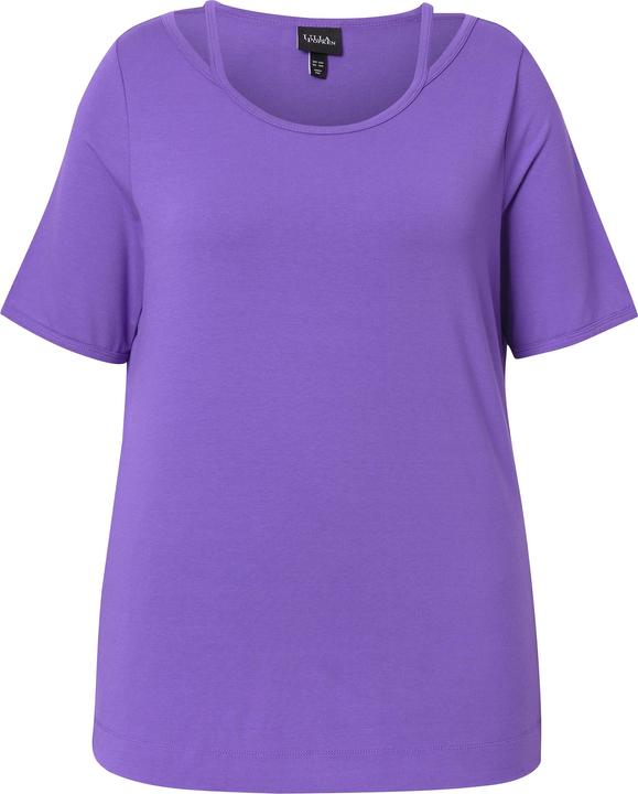 Produktbild Ulla Popken T-Shirt, Cut-Out, Classic, Rundhals, Halbarm (54)