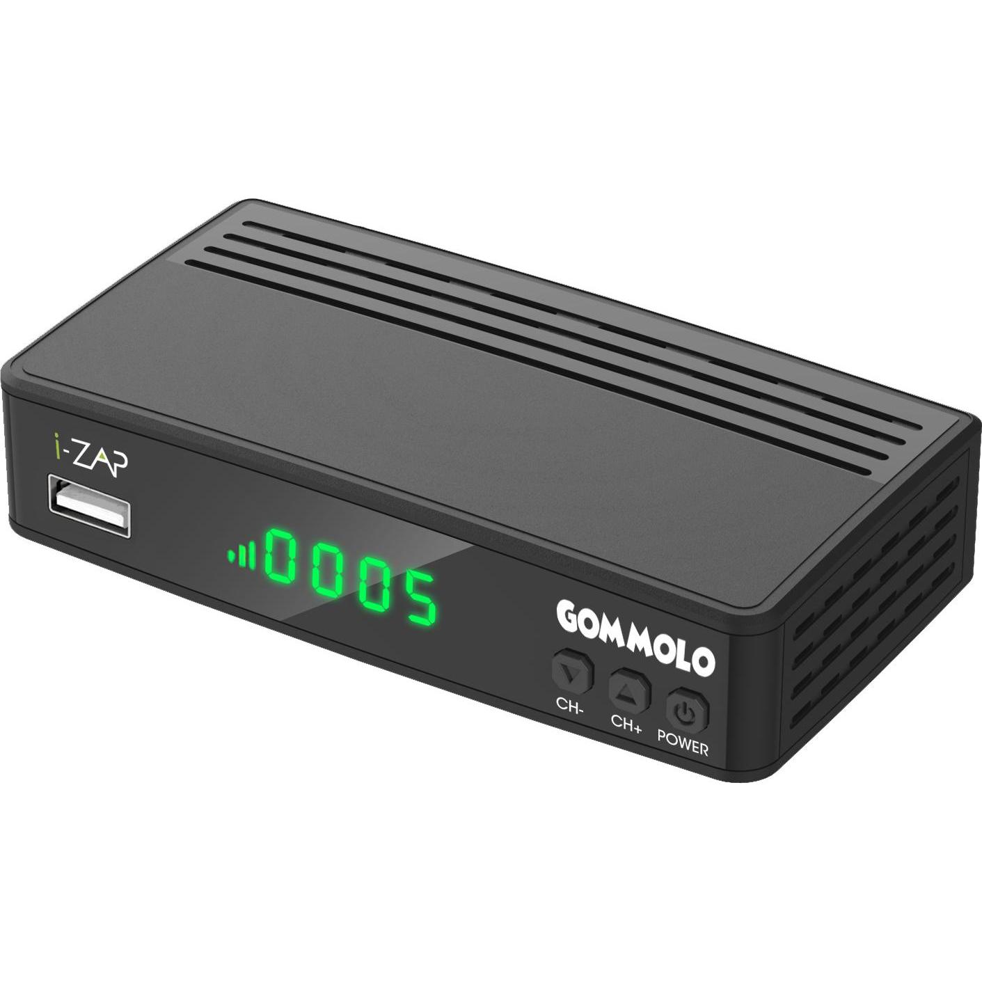 Zap i-ZAP RUBBER Set-Top-Box TV Kabel HD Schwarz (DVB-T, DVB-T2) (GOMMOLO)