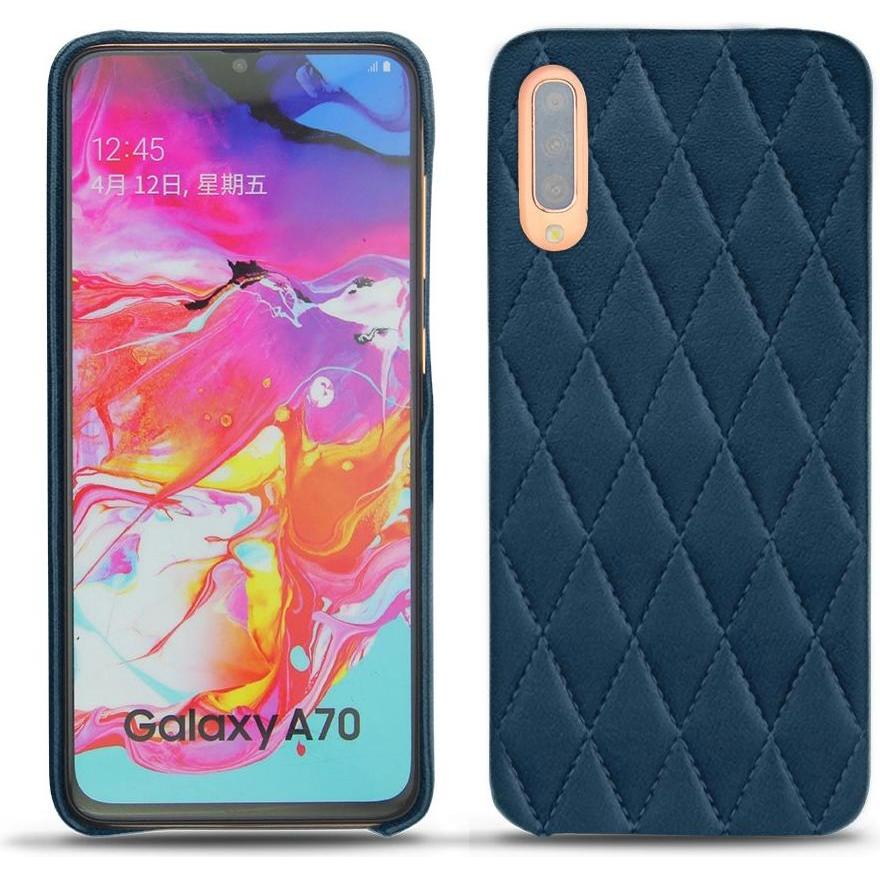 Noreve Lederschutzhülle (Samsung Galaxy A70), Smartphone Hülle, Blau