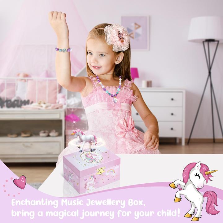 Produktbild Only-Bags.Store Musik-Schmuckkästchen mit Halskette, Armband, Musik-Schmuck Aufbewahrungsbox