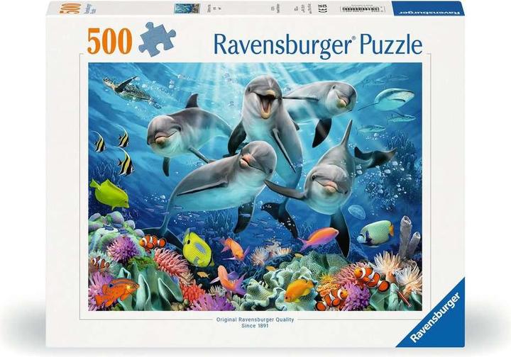 Immagine prodotto Ravensburger Delfini nella barriera corallina (500 pezzi)