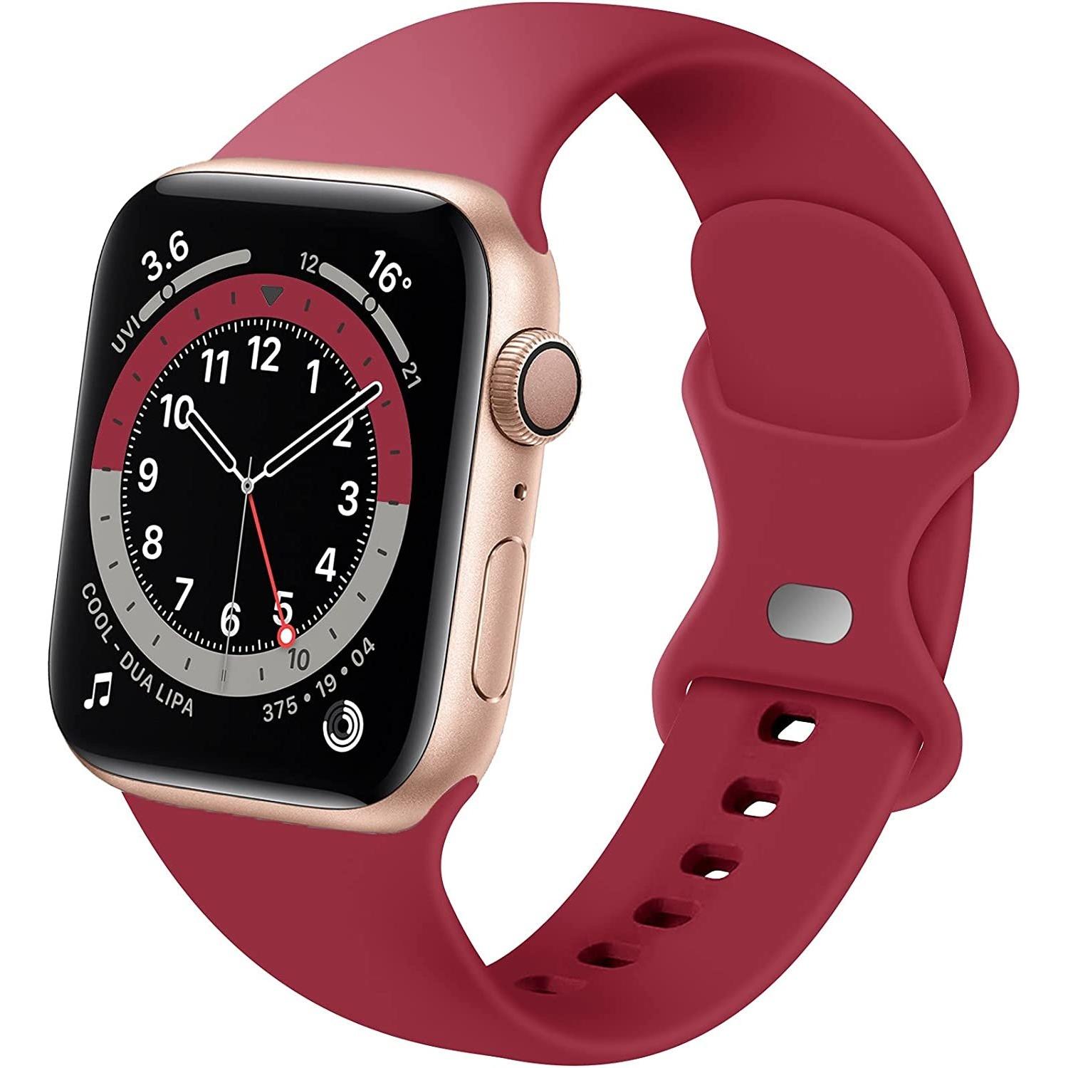Strap-it Armband (Silikon, Apple Watch), Uhrenarmband, Rot