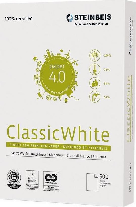 Actual product image Steinbeis Universal Paper ClassicWhite Recycling (80 g/m², 500 x, A4)