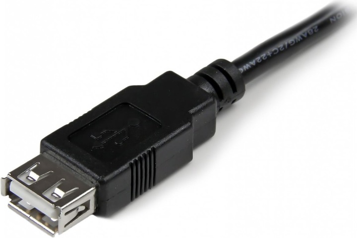 Produktbild StarTech USB 2.0 Verlängerung 15cm - USB-A Verlängerungskabel Stecker auf Buchse - Schwarz (0.15 m, USB 2.0)