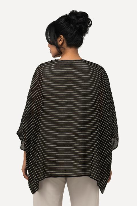 Actual product image Ulla Popken Textured Stripe Layered Blouse (50, 52)