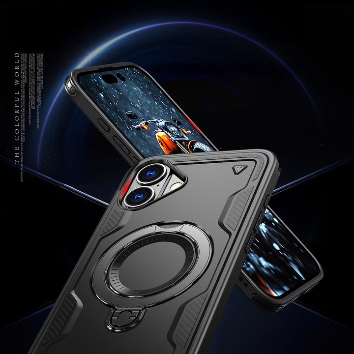 Actual product image Hurtel Hybrid Armor Trendy Case with MagSafe for iPhone 16 Plus - Black (Apple iPhone 16 Plus)