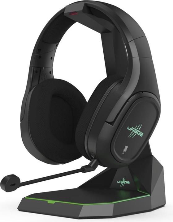Urage Wireless-Gaming-Headset "SoundZ 920" + Station, Schwarz (Cable, Wireless)