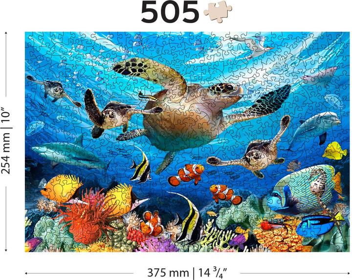 Productafbeelding WoodenCity Puzzel van hout L Oceaanleven (505 onderdelen)