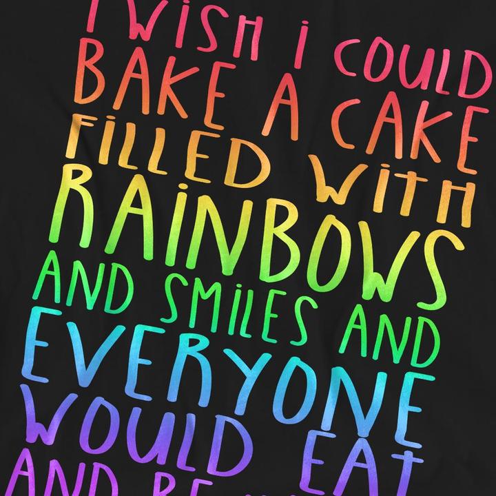 Actual product image Mean Girls Unisex Adult Rainbows And Cake T-Shirt (XXL)