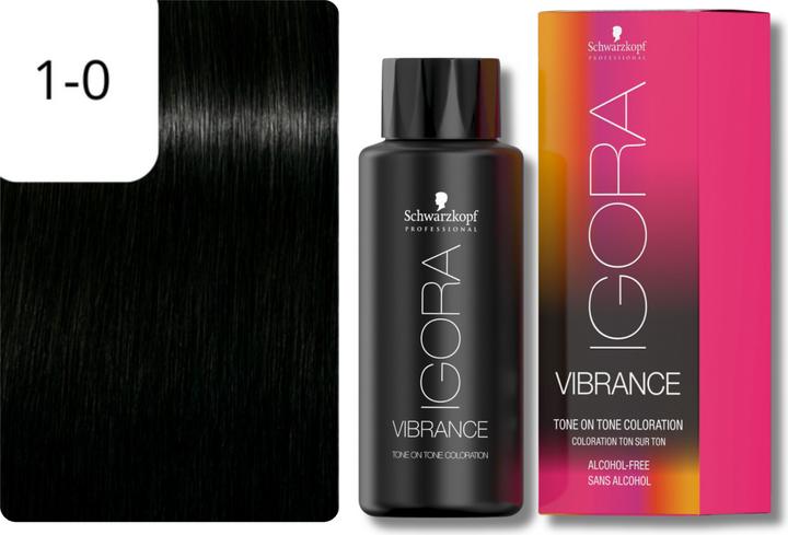 Image du produit Schwarzkopf Professional Coloration pour cheveux IGORA Vibrance NOUVEAU (1-0 Noir)
