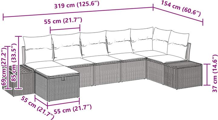 Produktbild vidaXL Garten-Sofa