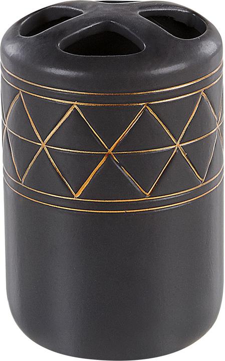 Image du produit Beliani Ensemble salle de bains 5 pièces céramique noir / or LANCO