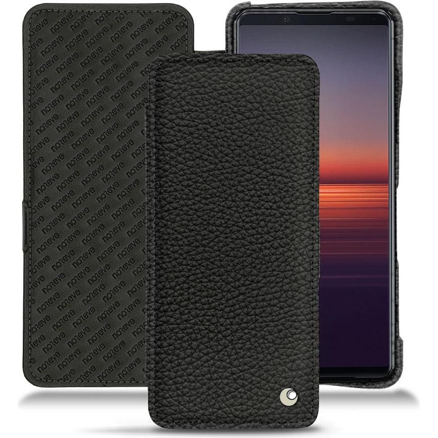Noreve Lederschutzhülle horizontal (Sony Xperia 5 II), Smartphone Hülle, Schwarz