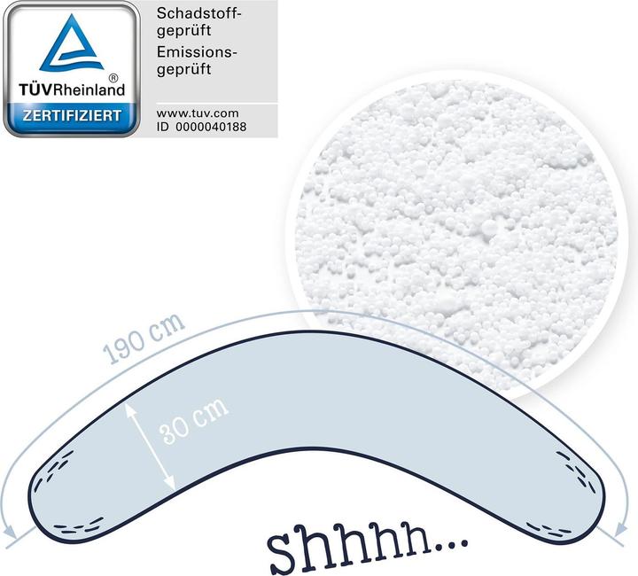 Actual product image Julius Zöllner Nursing pillow Nappi with button (70 cm)