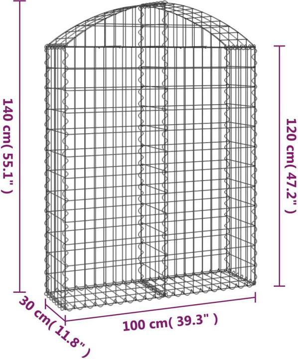 Produktbild vidaXL Gabionenkorb