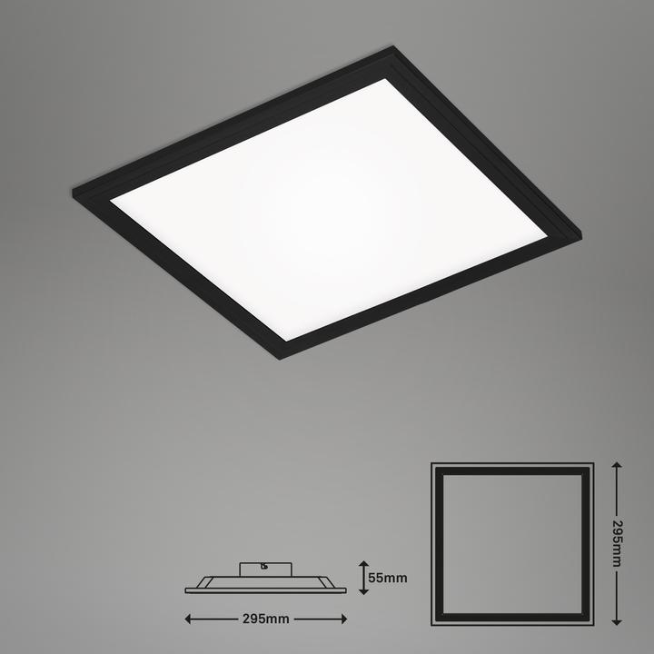 Immagine prodotto Briloner Pannello LED ultrapiatto, nero, 1xLED/12W (1300 lm)