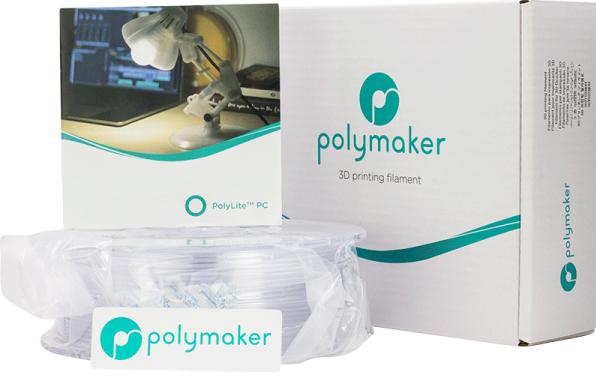 Immagine prodotto Polymaker PolyLite PC - Trasparente - 2.85mm (Carbonio, 2.85 mm, 1000 g, Trasparente)