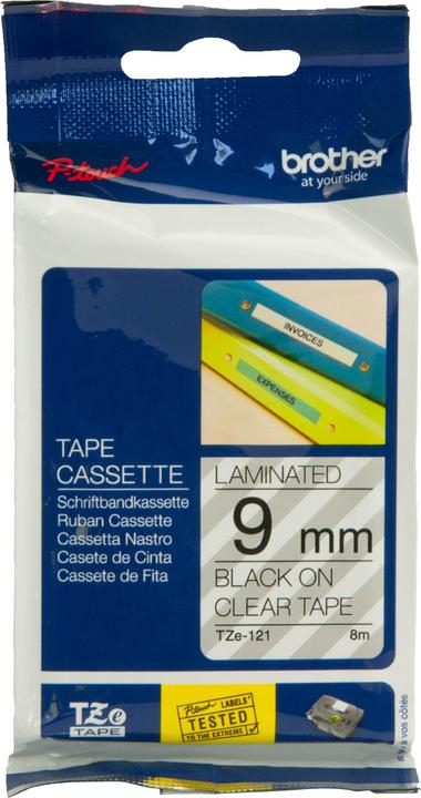 Produktbild Brother TZe-121 (0.90 cm, Transparent)