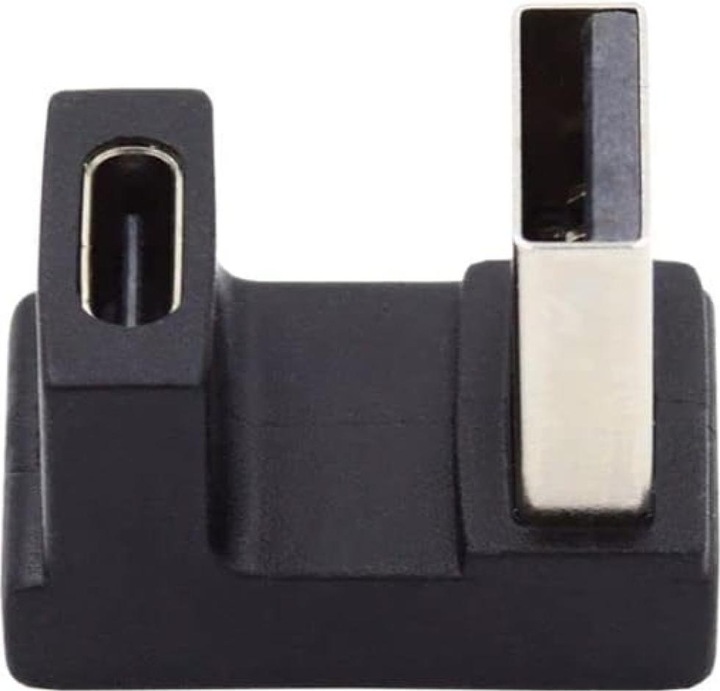 Actual product image PowerGuard USB-A to USB-C 180 degree angle U-shape up adapter (male/female) (USB 3.1)