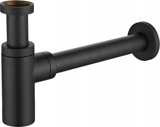 Omnires schwarzer Waschbeckensiphon (Drainage set)