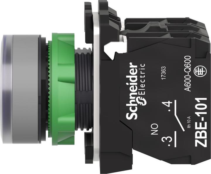 Actual product image Schneider Electric Schneider illuminated pushbutton XB5AW36G5C0compl plastic tactile blue