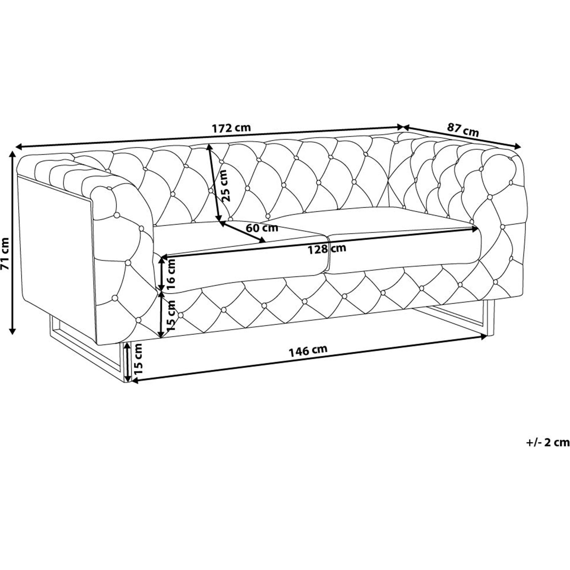 Thumbnail - Beliani, Sofa, Vissland (2-Sitzer)