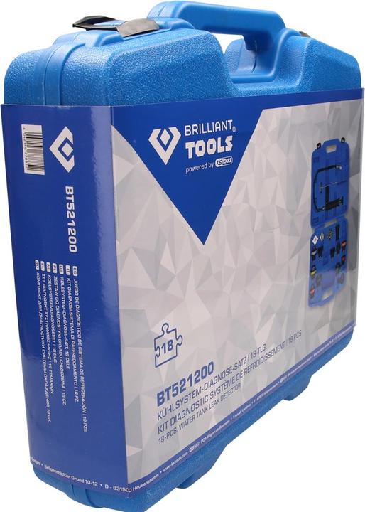 Image du produit Brilliant Tools Kit diagnostic système de refroidissement, 18 pcs