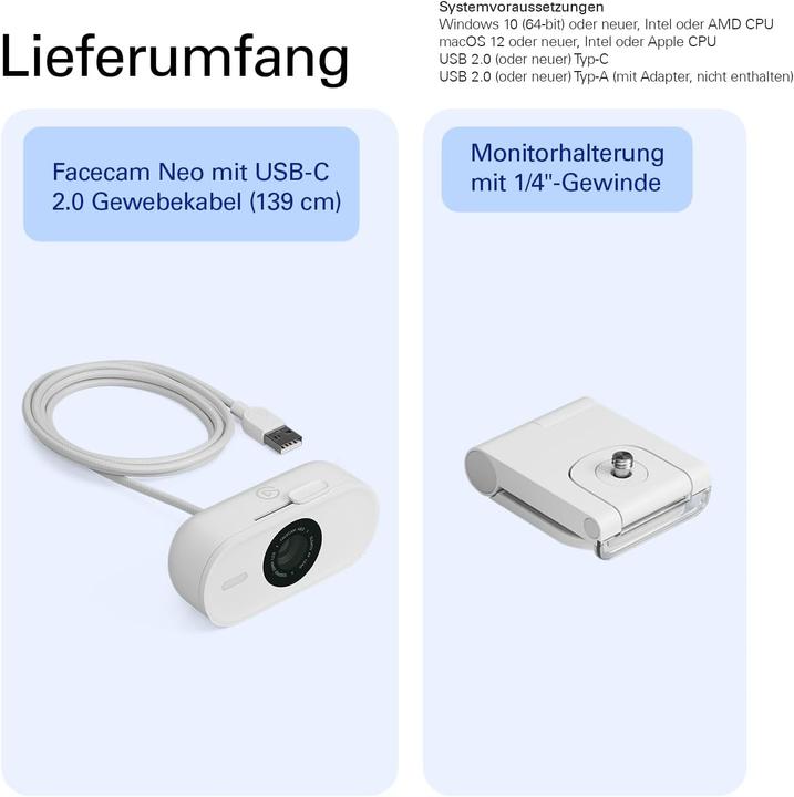 Produktbild Elgato Facecam Neo (2 Mpx)