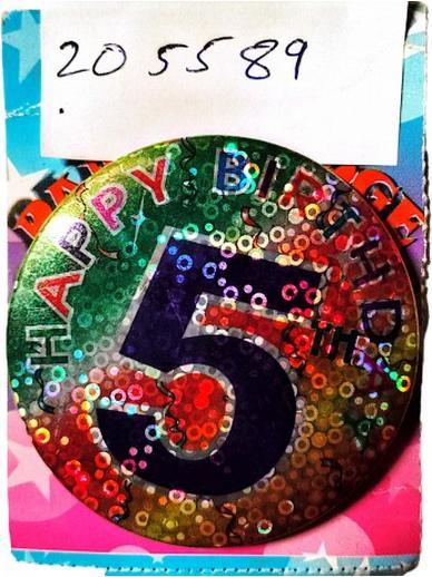 Produktbild Generic Giant PartyButton 5. Geburtstag