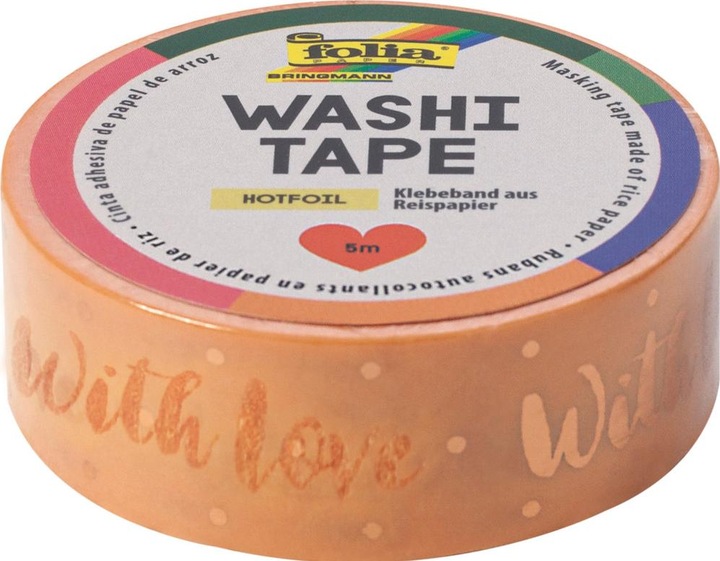 Magni Washi-Tape Hotfoil Rosegold With Love