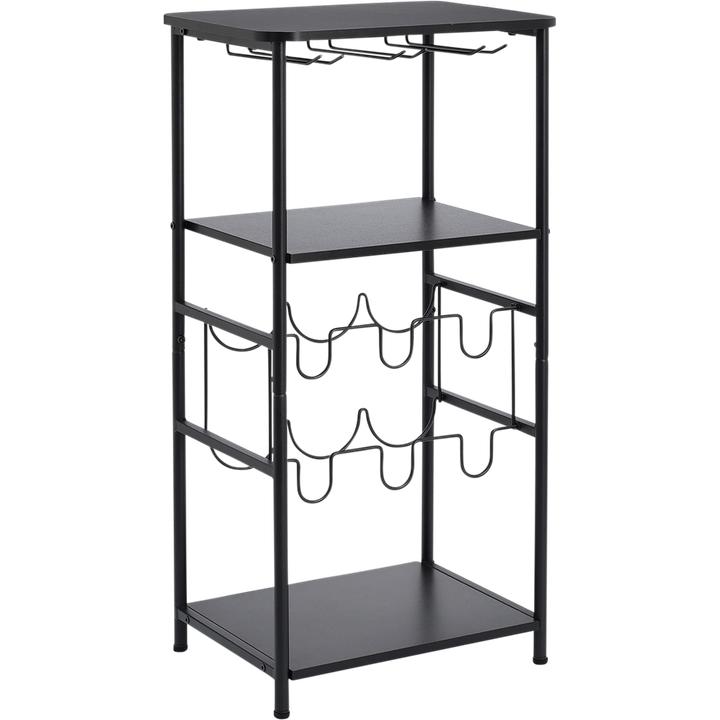 Actual product image Zeller Present Weinregal Metall Holz 40x30x80.5 cm (40 x 30 x 80.50 cm)