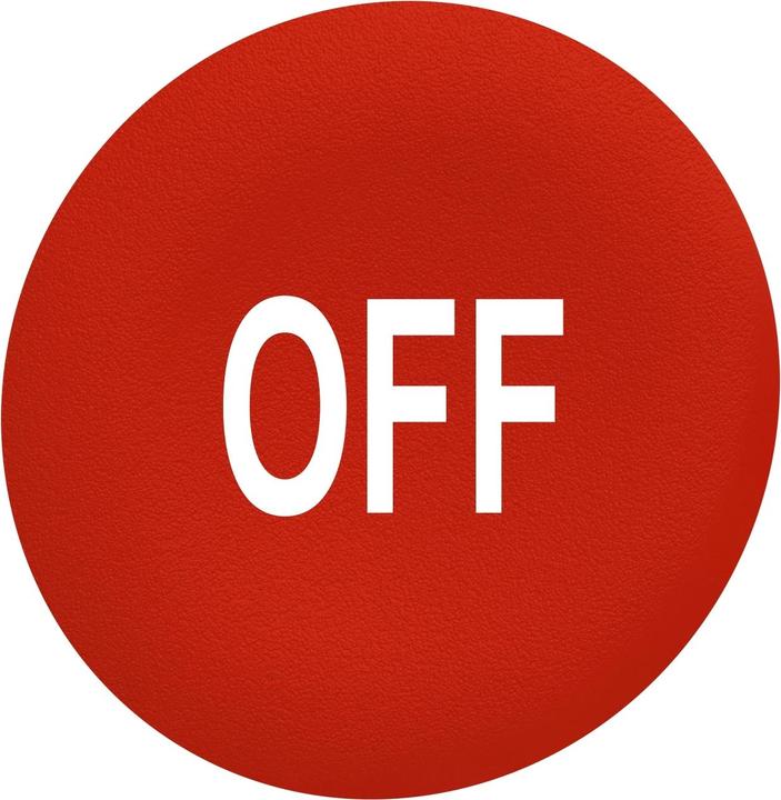 Produktbild Schneider Electric Tastenschild rot OFF in weiss für Flush 30mm