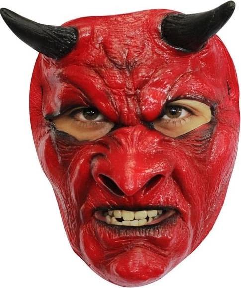 Produktbild PartyChimp Fieser Teufel - Roter Dämon Halloween Maske Herren (One Size)