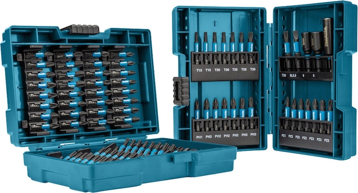 Actual product image Makita Impact Black Bit Set (Cross Phillips PH M2, Cross Phillips PH M3, Cross Pozidriv PZ M2, Cross Pozidriv PZ M3, Hexagon socket TX M20, Hexagon socket TX M30)