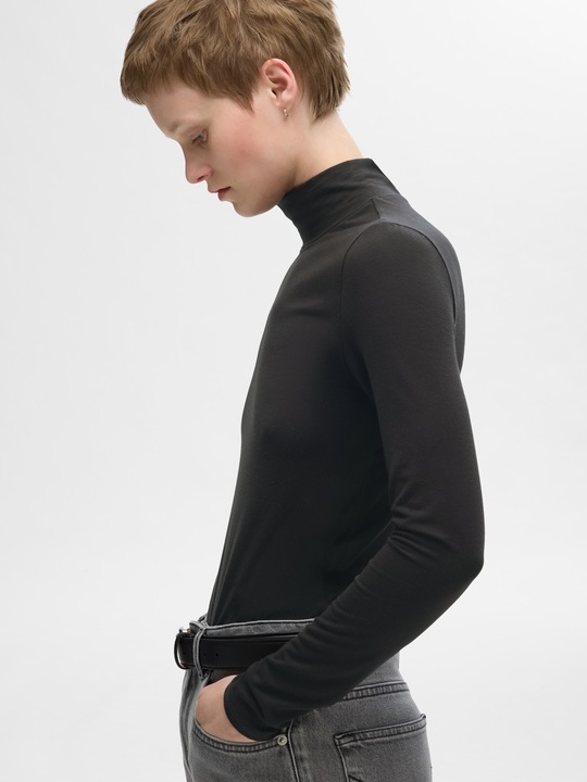 Image du produit Selected Femme Basic Haut à col haut avec manches longues (L)
