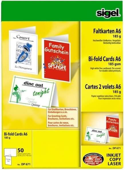 Actual product image Sigel Folding cards (50 pcs.)