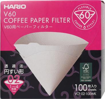 Produktbild Hario Weisse Papierfilter – V60-02 – 100 Stück