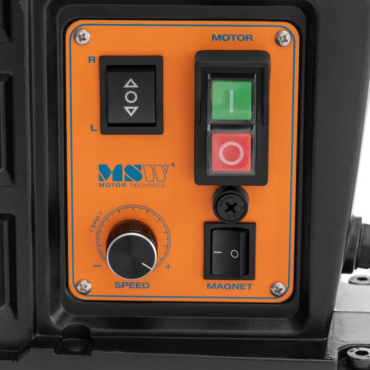Produktbild MSW Magnetbohrmaschine Magnetkernbohrmaschine 1380 W 600 U/min Laser Zurrgurt