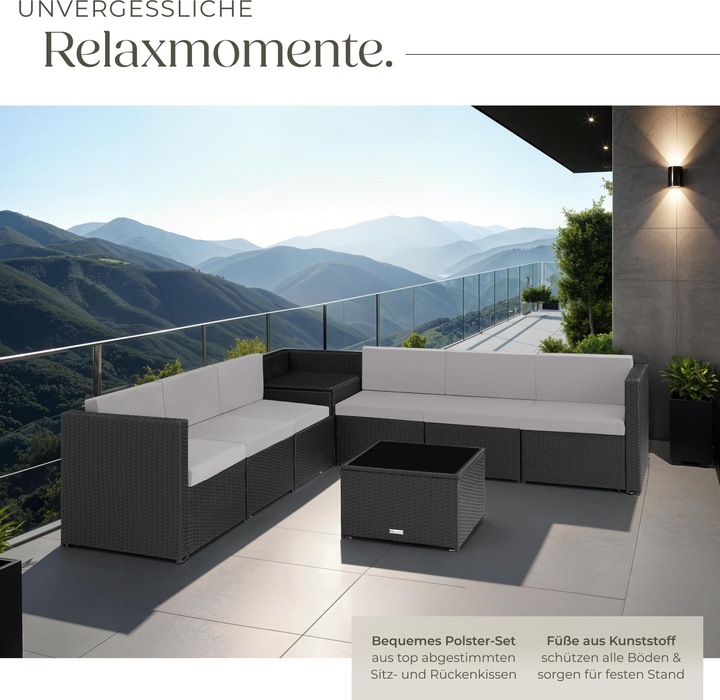Immagine prodotto tectake Salotto in rattan Verona