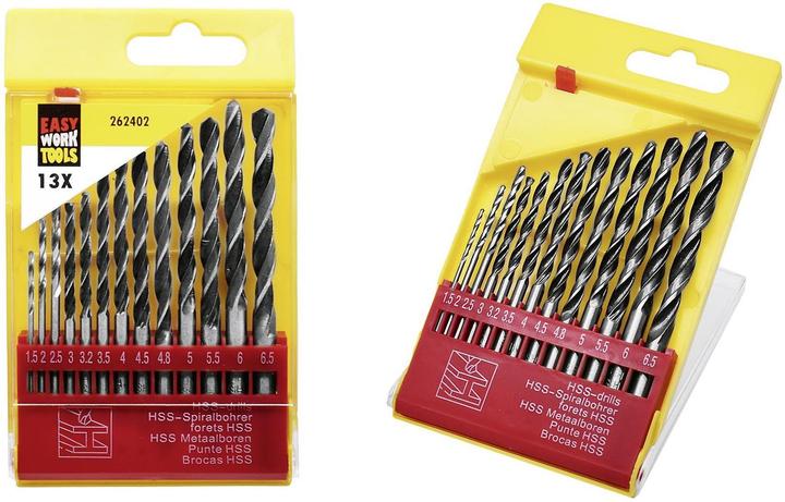 Immagine prodotto Easy Work Set di punte per metallo HSS 1,5 - 6,5 mm (1,5 mm - 6,5 mm)