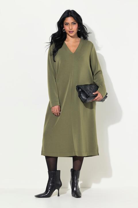 Produktbild Ulla Popken Sweatkleid, V-Ausschnitt, Langarm, Taschen, Modalmix (46, 48)